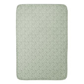 Sage Green Floral Pattern  Badmat (Voorkant Verticaal)