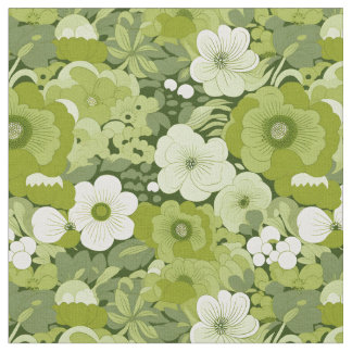 Sage Green Floral Stof