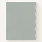 Sage Green Floral Waterverf Mindfulness Journal Notitieboek (Achterkant)