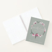 Sage Green Floral Waterverf Mindfulness Journal Notitieboek (Binnen)