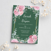 Sage Green Floral Waterverf Rustic Boho Wedding