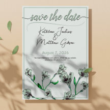 Sage Green Floral Waterverf Wedding