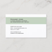 Sage Green Floral Wedding Celebrant Visitekaartje (Voorkant)