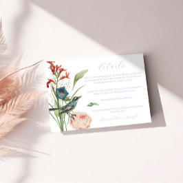 Sage Green Floral Wedding Details Kaart