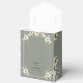 Sage Green Floral Wedding Favor Boxes Bedankdoosjes (Open)