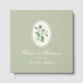 Sage Green Floral Wedding Guest Book Gastenboek (Voorkant)