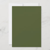 Sage Green Floral Wedding Invitation Kaart (Achterkant)