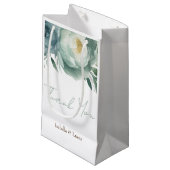 Sage Green Floral Wedding Klein Cadeauzakje (Voorkant Gekanteld)