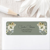 Sage Green Floral Wedding  Label (Insitu)