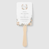Sage Green Floral Wedding Programma Handwaaier (Voorkant)