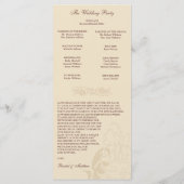 Sage Green Floral Wedding Programme Programmakaart (Achterkant)