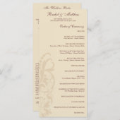 Sage Green Floral Wedding Programme Programmakaart (Voorkant / Achterkant)