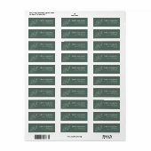 Sage Green Floral Wedding return address labels (Full Sheet)