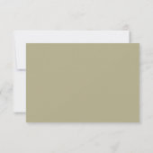 Sage Green Floral Wedding RSVP Kaart (Achterkant)