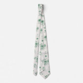 Sage Green Floral Wedding Tie Stropdas (Achterkant)