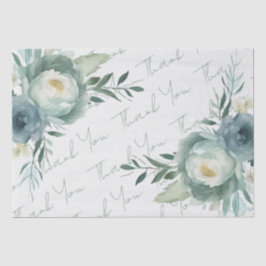 Sage Green Floral Wedding Tissuepapier