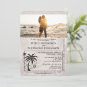 Sage Green Florida Passport Wedding Kaart (Staand voorkant)