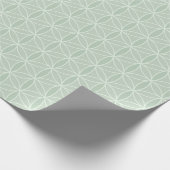 Sage Green Flower of Life Wrapping Paper Cadeaupapier (Hoek)