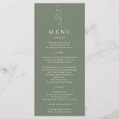 Sage Green Flower Tiny Design Line Menu (Voorkant)