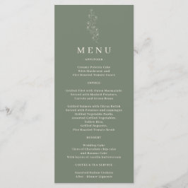 Sage Green Flower Tiny Design Line Menu