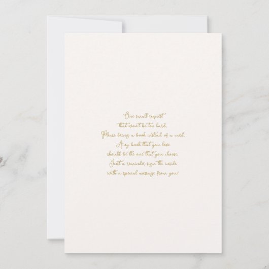 Sage Green Flowers Baby shower Kaart (Achterkant)