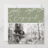 Sage Green Flowers Boho Voeg foto verlovingsfeest (Voorkant)