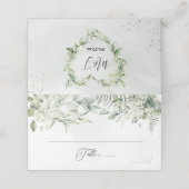 Sage Green Foliage Eucalyptus Botanical Weddenscha Plaatskaartje (Buitenkant ongevouwen)