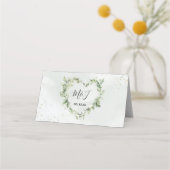 Sage Green Foliage Eucalyptus Botanical Weddenscha Plaatskaartje (Achterkant)