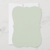 Sage Green Foliage Frame Baptism Invitation Kaart (Achterkant)