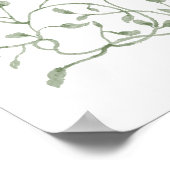 Sage Green Foliage Frame Baptism Welcome Poster (Hoek)