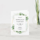 Sage Green Foliage Modern Elegant Rustic Wedding (Voorkant)