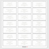 Sage Green Font Guest Address Sticker (Vel)