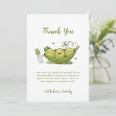Sage Green Fopspeen Sweet Pea In Pod Baby shower Bedankkaart (Staand voorkant)