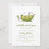 Sage Green Fopspeen Sweet Pea In Pod Baby shower Kaart (Voorkant)