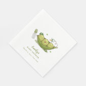 Sage Green Fopspeen Sweet Pea In Pod Baby shower Servet (Hoek)