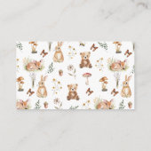 Sage Green Forest Baby Shower Diaper Raffle Ticket Informatiekaartje (Achterkant)