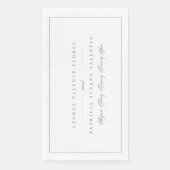 Sage Green Formal Calligraphy Elegant Framed Servet (Voorkant)