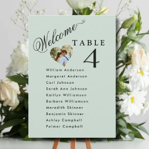 Sage Green Foto Wedding Zitplaatsen Plan Kaarten
