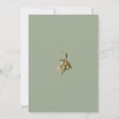 Sage Green French Botanical Wedding Save the Date (Achterkant)