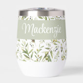 Sage Green French Country Chic Olive Name Monogram (Voorkant)