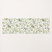 Sage Green French Country Chic Olive Name Monogram Yogamat (Achterkant (horizontaal))