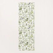Sage Green French Country Chic Olive Name Monogram Yogamat (Achterkant)