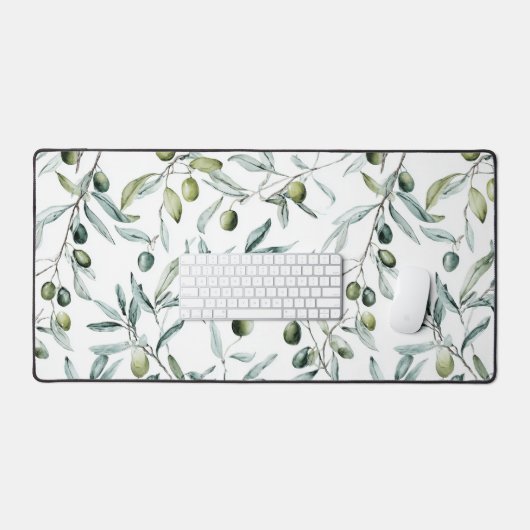Sage Green French Country Olive  Bureaumat (Keyboard & Muis)