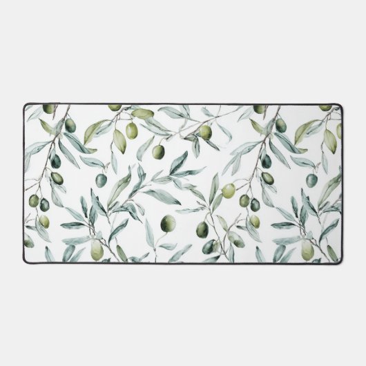 Sage Green French Country Olive Bureaumat (Voorkant)
