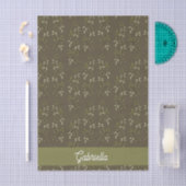 Sage green French country Olive pattern Name Tissuepapier (Craft)