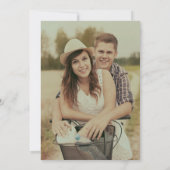 Sage Green French Roses Botanical Photo Wedding Kaart (Achterkant)