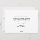 Sage Green Frohe Weihnachten Calligrafie Foto Feestdagenkaart (Achterkant)