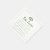 Sage green Fun Facts class van 2022 graduatiemap Servet (Hoek)