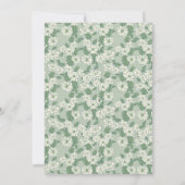 Sage Green Garden Chinoiserie Wedding Invitation Kaart (Achterkant)
