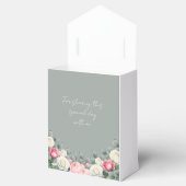 Sage Green Garden Rozen Baby shower Bedankdoosjes (Geopend)